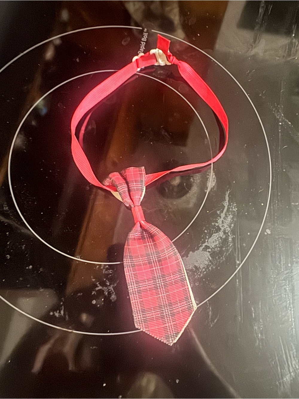 Pink plaid dog collar - Unbranded